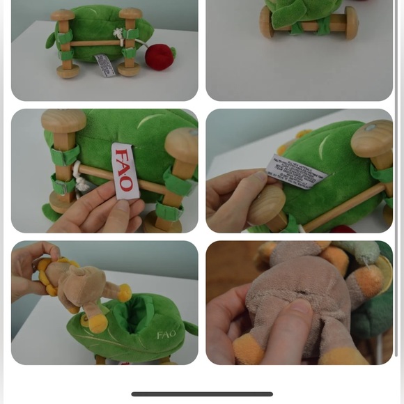 FAO Schwarz Toys Fao Lion In Green Leaf Car Plush Stuffed Animal